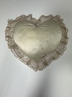 1940s Carlin Comforts Heart Pillow Cherub Lace Saks Fifth Avenue Vintage