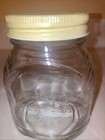 Vintage 1930s Blue Plate Fire Foods Mayonnaise Jar W  Original Metal Lid 92901