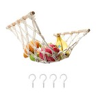 Hanging Fruit Hammock With Hooks  Hanging Fruit Basket Under The Rectangle
