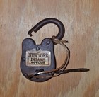 New York Insane Asylum Cast Iron Working Lock With 2 Keys Rusty Antique Finish  