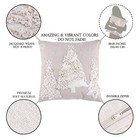 Christmas Tree Throw Pillow Cotton Embroidered Holiday Cushion 18x18  India