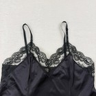 Vintage Sliperfection Nylon Slip Cami Womens 36 Black Lace Trim