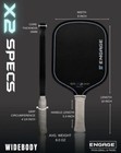 Engage X2 Widebody 16mm Carbon Fiber Pickleball Paddle - Aqua Surge black