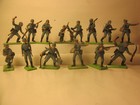 Britains Deetail lot 14 Ww Ii 12 German Infantry Soldiers   Mortar W 2 Soldiers 