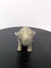 Antique Indian Brass Pig  Statue  Brass  3 x2 