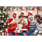 10x8ft Christmas Fireplace Backdrop For Photography Xmas Tree Socks Decoratio   