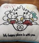 Disney Parks Throw Pillow Mickey Mouse   Minnie Heart  my Happy Place Is W  You 