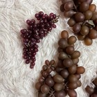 Vintage Green Purple Plastic Grapes Mcm Mid Century Modern Retro Set 6 Fruit -c1