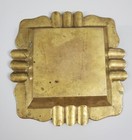 Vintage Large Heavy Duty Brass Cigar Ash Tray Cigarette