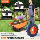 Vevor Electric Wheelbarrow Cart One Wheel 7 Cu Ft Powered Dump Cart 573 Lbs