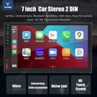 7  Double 2din Mp5 Player Bt Wifi Carplay Car Stereo Head Unit Radio With Camera