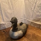 Ricco Handmade Hand-carved Wood Common Loon Bird Figurine Collectible Decor
