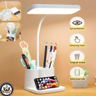 Led Desk Light Dimmable Bedside Reading Night Lamp Usb Rechargeable Touch Sensor