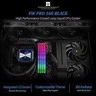 Thermalright Fw Pro 360 Black-360mm Aio Cpu Liquid Cooler ips Lcd Screen With 32