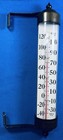 Vintage Conant Custom Brass Outdoor Glass Thermometer With Mount Burlington Vt