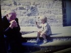 Pipe Smoking Toddler Bergen Fish Market Norway 8mm Home Movie Film Reel B182