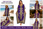 Indian Vintage 100  Cotton Long Beach Maxi Kaftan Dress One Size Caftan Kimono