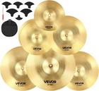 Vevor 7 Piece Cymbal Pack Drum Set 14 Hi Hats 16 Crash 18 Crash 20 Ride