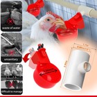 24 Pack Automatic Chicken Waterer Cups Kit  Gravity-fed Poultry Drinker Red