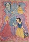 Vintage Disney Princess Handmade Quilted Small Kids Blanket