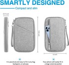 Family Passport Holder Wallet Rfid Blocking Travel Document Organizer Clutch Bag