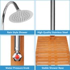 Outdoor Shower Garden Shower W  Chassis Board Swimming Pool Shower Wood Portable