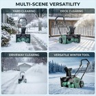 Brushless 20  Cordless Snow Blower  23ft Throw  180   Rotating Chute W  Led Light
