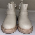 Toddler Girls Size 5 Cat   Jack Evie Ankle Boots Cream Soft Faux Leather