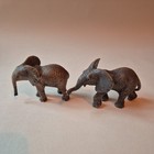 Two Schleich Elephant Calf Models D73527 Wildlife Animal Toy V Good Condition 