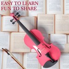 1 8 Size Beginners Instruments Acoustic Violin Set For Kids Children Pink