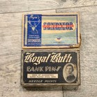 Antique Sewing Needle Boxes Prym Stag Royal Ruth Bank Pins 1920s Ephemera Lot