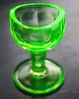 Rare Yellow Vaseline Uranium Glass Optical Eye Wash Cup Vintage Antique