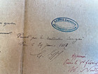 Gustave Eiffel Autograph 1868 Very Large Original Plan Manuscript 19th Century