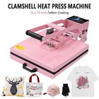 15 x15  Clamshell Heat Press Machine T-shirt Digital Transfer Sublimation Print