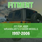 6pcs For 97-06 Jeep Wrangler Tj Replacement Front   Rear Soft Top   Upper Skins