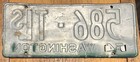 Washington State Truck License Plate 1954 1957 Tag Kittitas County 586 Tls