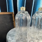 Vtg Set 2 Homco Clear Astoria Peg Votive Cup Candle Holders Home Interior Glass