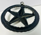 Cast Iron Style Lone Star Wall Hanging 5  Black Rustic Western Decor