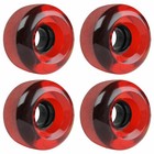 Longboard Cruiser Wheels 62mm X 38mm 83a 186c Red Clear  Ceramic Bearings