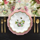 Famille Rose Scalloped Dinner Plates  Set Of 4 44630