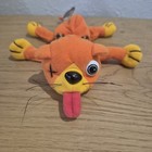 Meanies Beanbag Plush Toy -  splat The Road Kill Kat  1997 New With Tag Orange