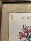 Vintage Chinese Japanese Asian Painting Artwork Branch Flower Blossom Framed