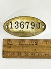 Pair  2  Vintage American Can Co Tags Fobs Numbered Tool Check Basket