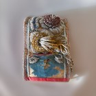 Vintage 1930s Beaded Pincushion Folding Purse Style Raised Beadwork Red Interior