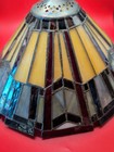 Vintage Tiffany Style Stained Glass Lamp Shade  Faux Glass  Mission Style 13 