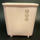 Vtg 50 s Pale Pink Trash Can Plastic Waste Basket Mcm Atomic Retro Starburst 10 