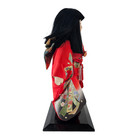 Japanese Ichimatsu Ningyo Doll Kimono Doll Red Black Standing 18 h Wt