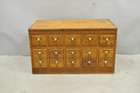 Antique Arts   Crafts Library 15 Drawer Mission Oak Stacking Card File Cabinet
