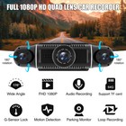 4 Lens Car Dvr Dash Cam Video Recorder G-sensor 1080p Front Inside Rear Cameras