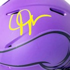 Justin Jefferson Signed Minnesota Vikings Rave Mini Football Helmet  beckett 